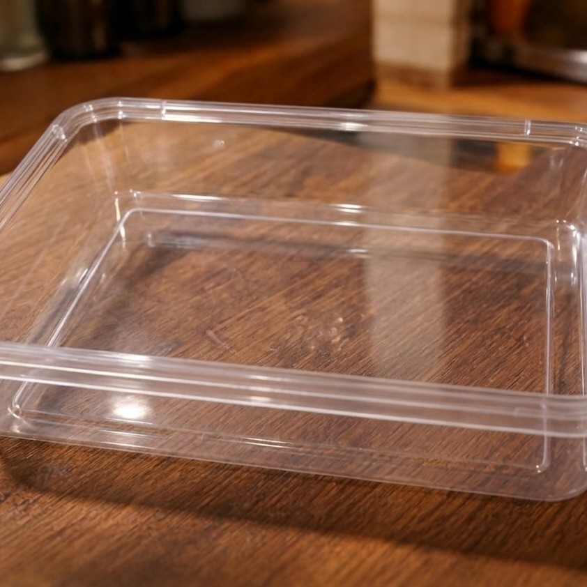 Rectangular Temper Lock (Sweet Box) 500 ML Transperent