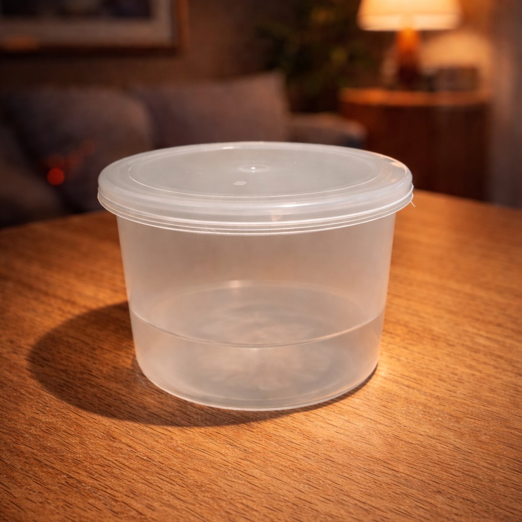 Round Container  50 ML   Trasperent  + Transperent lid