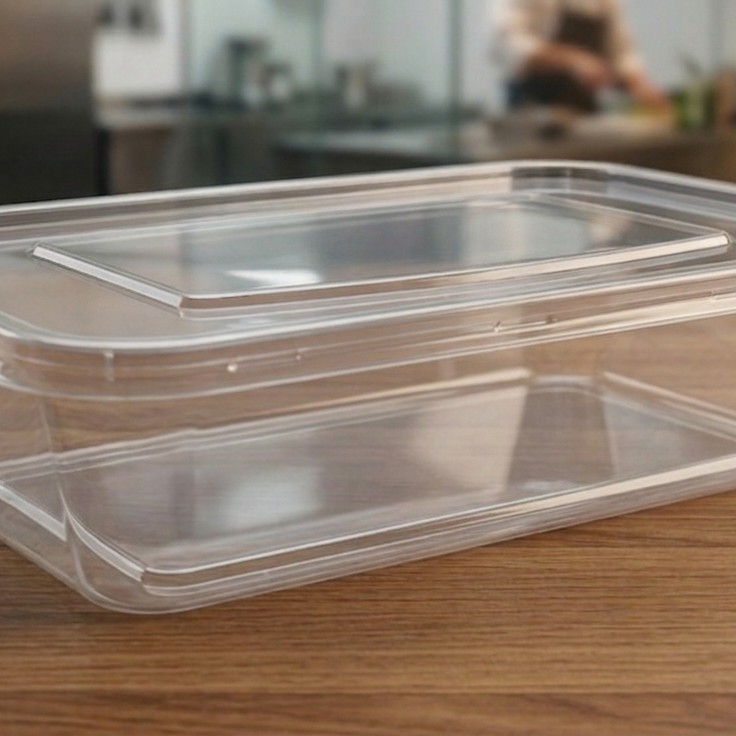 Rectangular Box 500 ML Transperent+ Transperent Lid