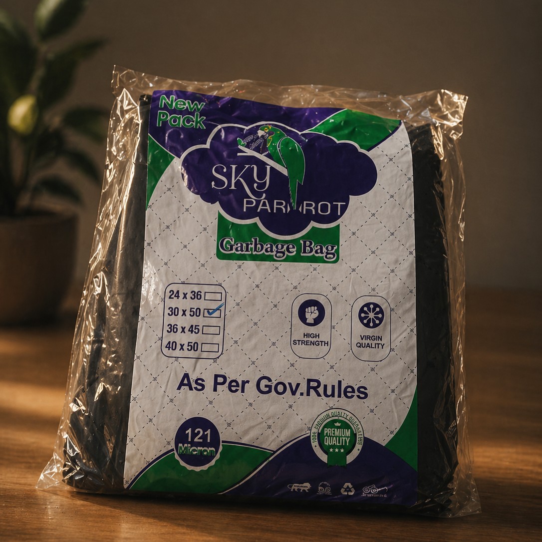 30x50 Garbage Bag   Sky Parrot