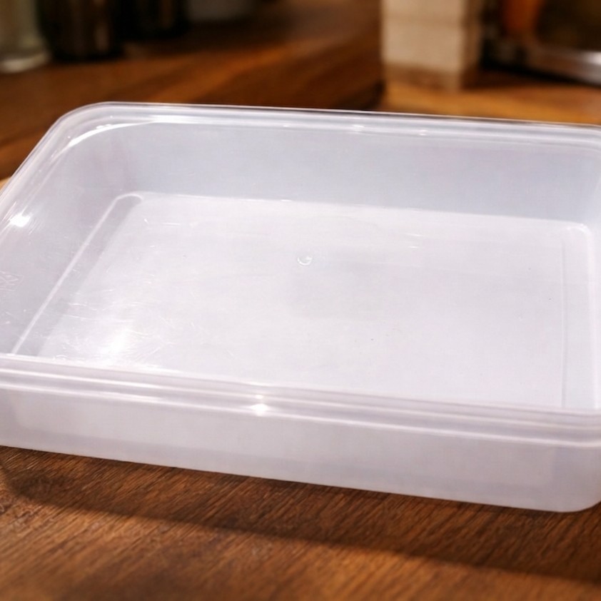 Rectangular Temper Lock (Sweet Box) 500 ML Milky + Transperent Top